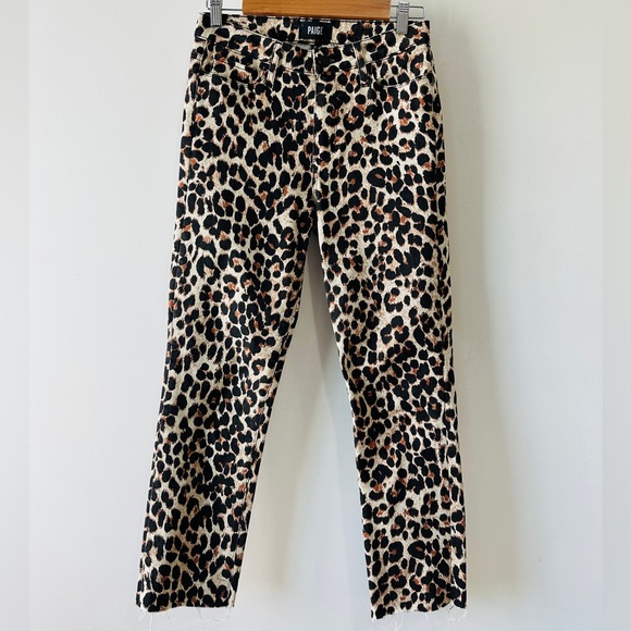 PAIGE Animal Print Cropped Jeans - Picture 8 of 9